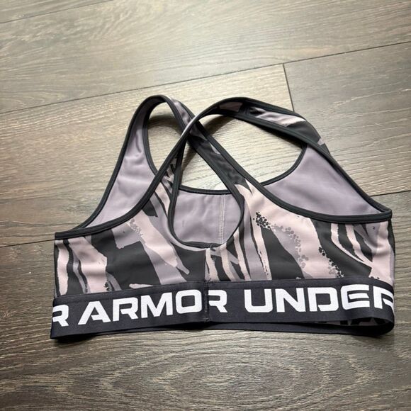 Under Armour Women’s Medium Marled Sports Bra - Picture 2 of 3